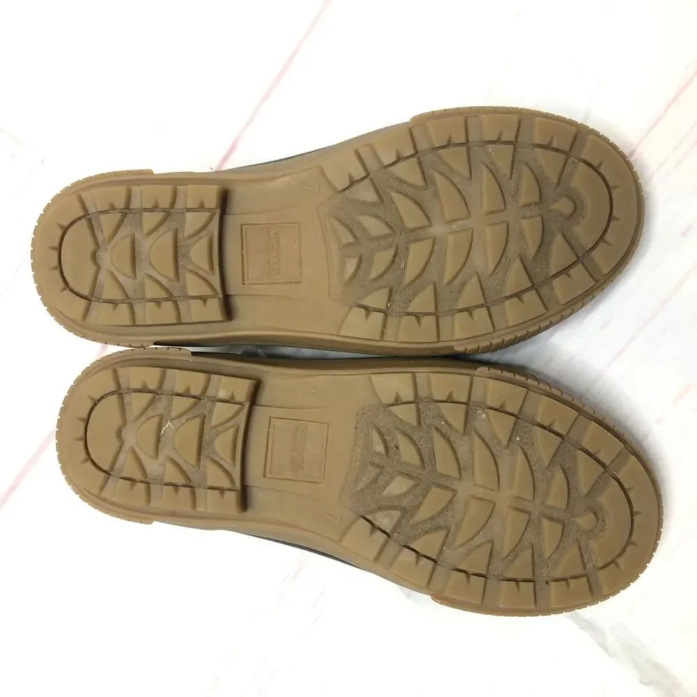 Michael Kors Rain Duck Boot Rubber and Monogram Leather Low Profile